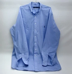 Polo Ralph Lauren Para Hombres Abotonados Azul con Camisa a Cuadros DELINCHA Talla 18 38/39 ALTO - Imagen 1 de 6