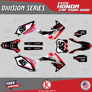 Graphics Kit for Honda CRF250R (2010-2013) and CRF450R (2009-2012) Division-Pink - Bild 1 von 6
