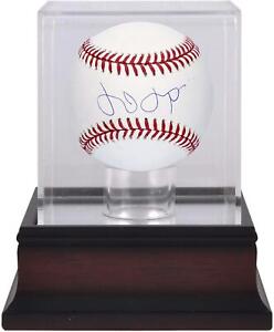 Eduardo Rodriguez Tigers Signed Baseball & Mahogany Baseball Display Case