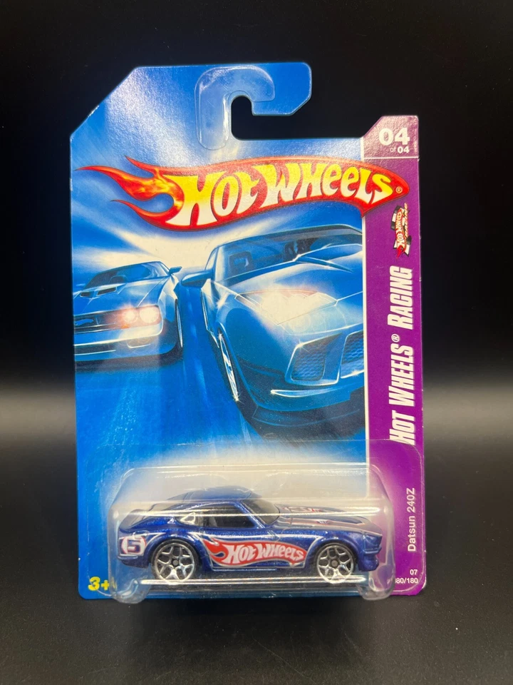 Hot Wheels Datsun 240Z  Blue Hot Wheels Racing  4/4 Collector #80/180 2007 - Image 1 of 2