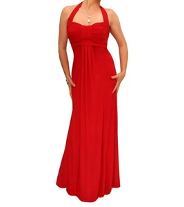 New Long Evening Halter Neck Maxi Dress - Picture 1 of 10