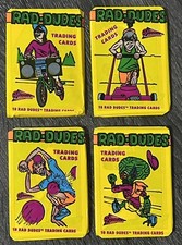 4) pks 1990 Pacific RAD DUDES - Unopened Wax Packs - All 4 Variations= FREE SHIP