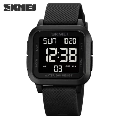 SKMEI Mens LED Watch Waterproof Digital Sports Stopwatch Military Alarm Watches - Image 1 of 4