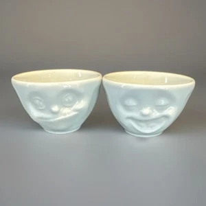 Tassen Fiftyeight 2 Dipping Bowls  Laughing Tasty  3” White Porcelain Germany - Picture 1 of 11