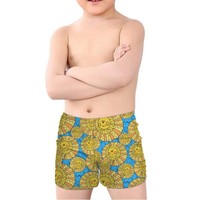 yellow boy shorts swimwear