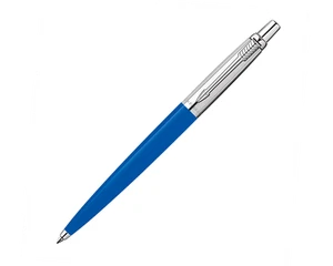Parker Jotter Standard Chrome Trim Ball Point Pen Sky Blue Body Blue Ink - Picture 1 of 3