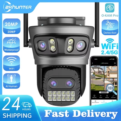 20MP Outdoors Wifi Camera 10K HD Three Lens Security 5G PTZ IP Camera 10X Digita - Bild 1 von 4