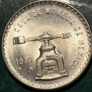 Moneta Argento 1979 Messico Peso 1 Oz Onza Plata Pura - Casa De Moneda - Bilance - Foto 1 di 4