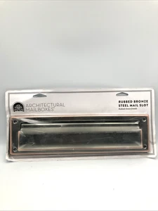 Architectural Mailboxes Rubbed Bronze Steel Mail Slot Accessory - Picture 1 of 4