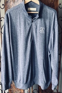 Donald Ross Men’s Blue 1/4 Zip Golf Pullover Long Sleeve Performance Shirt 2XL - Picture 1 of 5