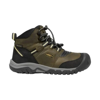 Keen Ridge Flex Mid WP Oliva Oscura Juventud 4 Exterior Senderismo Bota Ajustable (Nueva) Foto 1 de 4