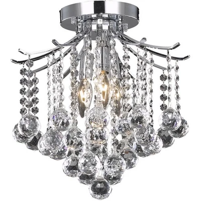 Living District LD8200F12C Amelia Flush Mount Chrome - Image 1 of 2