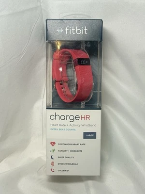 Fitbit Charge HR FB405TAL Wireless Activity Tracker Pink Large NEW - Image 1 of 4