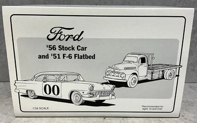 First Gear Ford ‘56 Stock Car & ‘51 Flatbed Diecast 1:34 J.C. Whitney - Image 1 of 4
