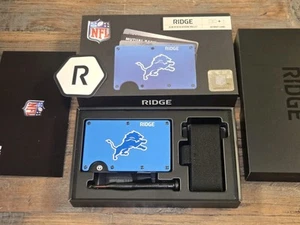 Nagelneu! Detroit Lions NFL Minimalist Ridge RFID Geldbörse mit Geldklammer - Neu im Karton! - Bild 1 von 2