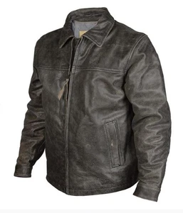 StS Ranchwear Western Jacket Boys Rifleman Leather M Black STS5465 - Picture 1 of 2