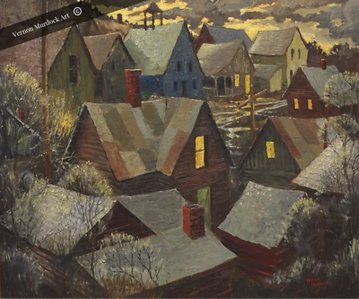 Old Town Park City, Vernon Murdock, pintura al óleo, giclee, minería, best seller Foto 1 de 4