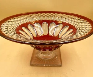 Westmoreland Ruby Stained Glass Waterford or Wakefield Footed Console Bowl - Picture 1 of 11
