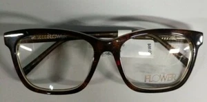 BRAND NEW FLOWER DYLAN FLR 6031 210 DARK BROWN WOMENS EYEGLASSES RX FRAMES 53-16 - Picture 1 of 5