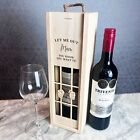 Let Me Out Mum Prison Bars Personalised Gift Rope Wooden Single Wine Bottle Box