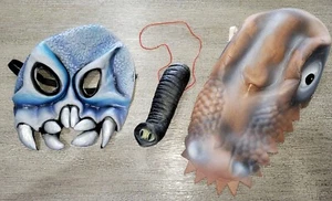 3 pc BOYS HALLOWEEN COSTUME PIECES 1 ELEPHANT NOSE 1 DINOSAUR MASK one size fit - Picture 1 of 1
