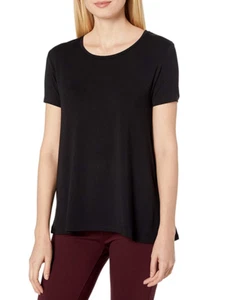 Majestic Filatures Deluxe A Line Short Sleeve Tshirt Noir Size 1 1274 - Picture 1 of 2