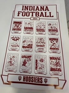 Indiana Hoosiers Football Poster 2024 IU Coach Curt Cignetti Not Signed - Picture 1 of 1