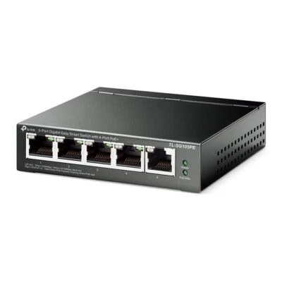 TP-Link TL-SG105PE 5-Port Gigabit 802.11af/at PoE+ Easy Smart Switch 65W Power - Image 1 of 4