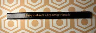 Personalised black carpenter builder woodwork pencils - Image 1 of 2