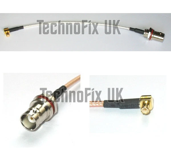 BNC female to angled MCX male pigtail for RTL-SDR dongles, Newsky TV28T etc.