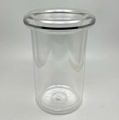 Cubo enfriador de vino acrílico aislado de doble pared vino bien transparente Foto 1 de 4