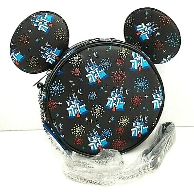 Bolso Bandolera Loungefly Disneyland 65 Aniversario Mickey Mouse Estilo Cantimplora Foto 1 de 4