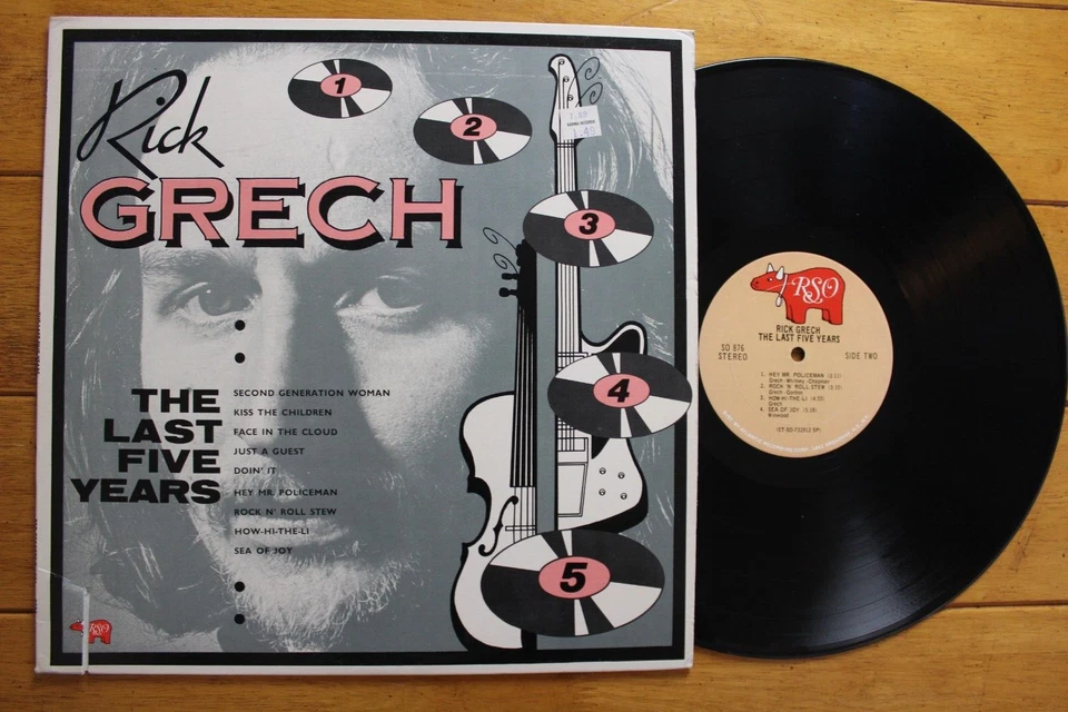 RICK GRECH "THE LAST FIVE YEARS" LP 12" RECORD RSO [44] Foto 1 de 4