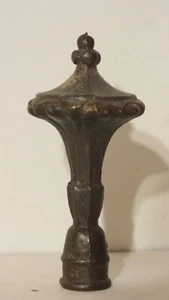 VINTAGE Endstück Messing 2 3/4 hoch, mit Bodensteckschraube 1/4 Gewinde - Bild 1 von 5