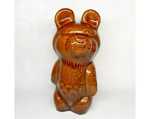 Soviet vintage Olympic Misha Bear ceramic figurine 1980 piggy bank Olympic games - Picture 1 of 10