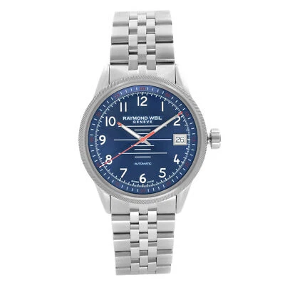 Reloj automático para hombre Raymond Weil Freelancer 42,5 mm acero esfera azul 2754-ST-05500 Foto 1 de 4