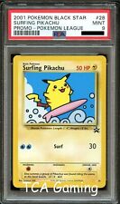 PSA 9 COMO NUEVA Surfing Pikachu # 28 WOTC Black Star Promo Tarjeta de Pokémon