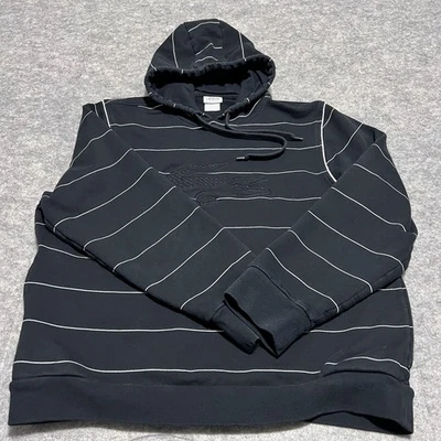 LACOSTE SPORT HOODIE SWEATSHIRT BLACK PIN STRIPE MEN'S 8 CUTLINE CROCODILE LOGO - Image 1 of 4