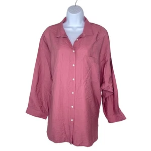 Camisa túnica de bolsillo LOFT talla XL roja manga Dolman nueva con etiquetas - Imagen 1 de 24