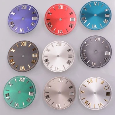 28.5mm Watch Dail Fit NH35 NH36 Automatic Movement Parts Black Blue Silver Green - Image 1 of 4