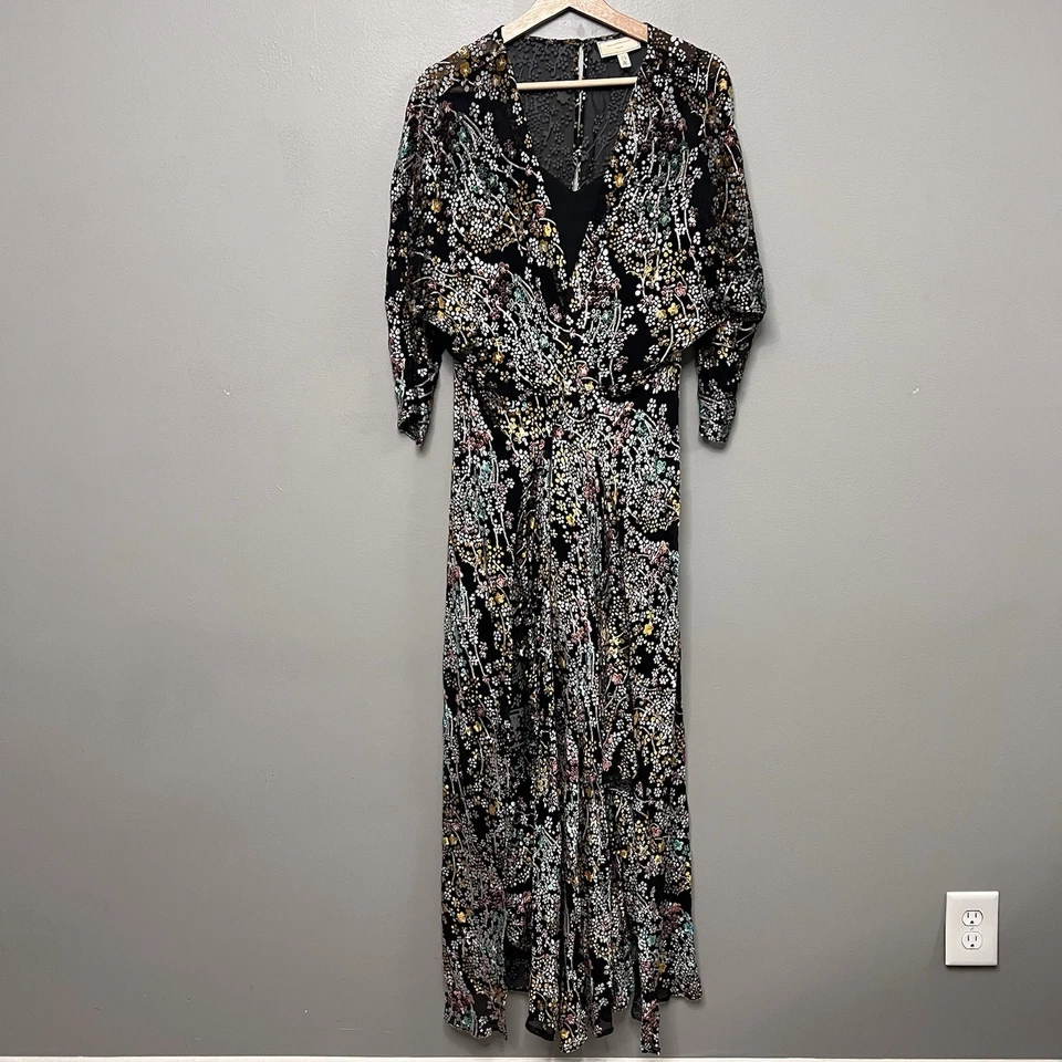 Maxi Vestido Mono Terciopelo Burnout Talla 12 Moulinette Soeurs Woodland Para Mujer Foto 1 de 4