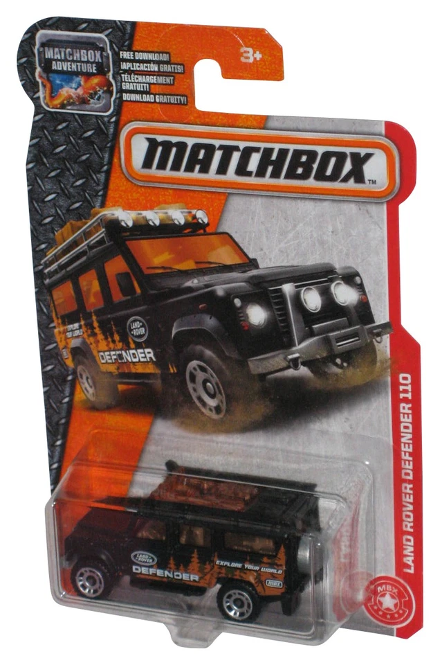 Matchbox Land Rover Defender 110 (2016) Camion Di Giocattolo Nero 84/125 - Immagine 1 di 1