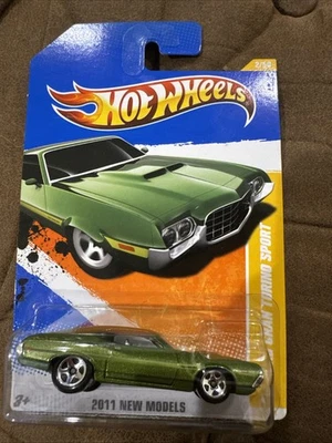2011 Hot Wheels ‘72 Ford Gran Torino Sport 2/244 2011 New Models 2/50 Green - Image 1 of 4