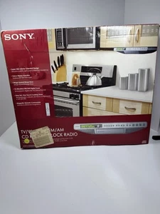 Sony ICF-CD553RM Kitchen Clock Radio Under Cabinet TV Weather FM Am Tuner CD NIB - Picture 1 of 6