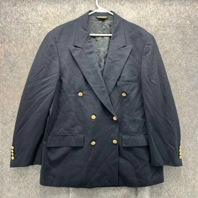 Blazer Brooks Brothers Para Hombres 44 Largo Brooksease Lana Dorado Botón Hecho en EE. UU. Clásico Foto 1 de 4