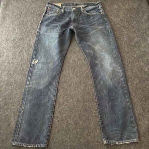 Polo Ralph Lauren Jeans 34x33 The Hampton Relaxed Straight Fit Fades Distressed - Picture 1 of 19