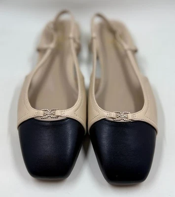 SAM EDELMAN KARA 2 女士鞋 SLINGBACK 平底凉鞋/黑色全新 7.5 码 — 第 1/4 张图片