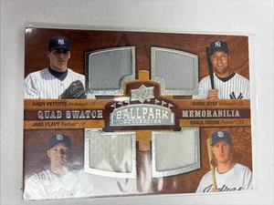 2008 UD Ballpark #230 Andy Pettitte/Derek Jeter/Jake Peavy/Khalil Greene JERSEY - Picture 1 of 2