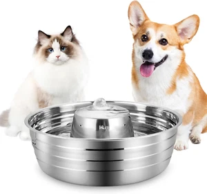 Ofat Home Cat Water Fountain, 128Oz/1Gal/3.78L Stainless Steel Pet Water Foun... - Picture 1 of 12