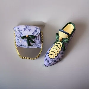 Sammlerstück antiker Miniaturschuh mit passender Geldbörse Neu im Karton - Bild 1 von 5